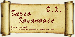 Dario Kosanović vizit kartica